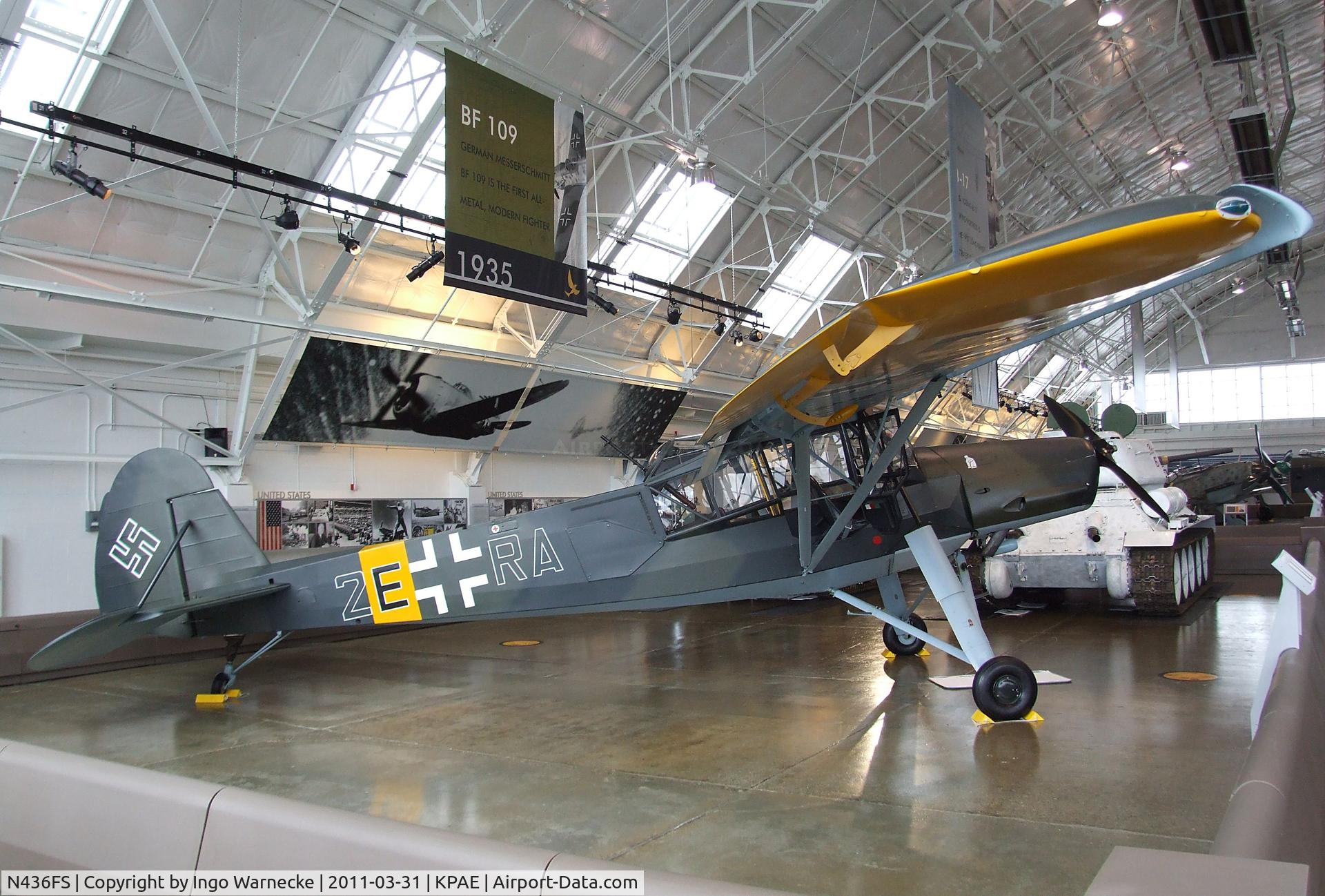 N436FS, Fieseler Fi-156C-2 Storch C/N 4362, Fieseler Fi 156C-2 Storch at the Flying Heritage Collection, Everett WA