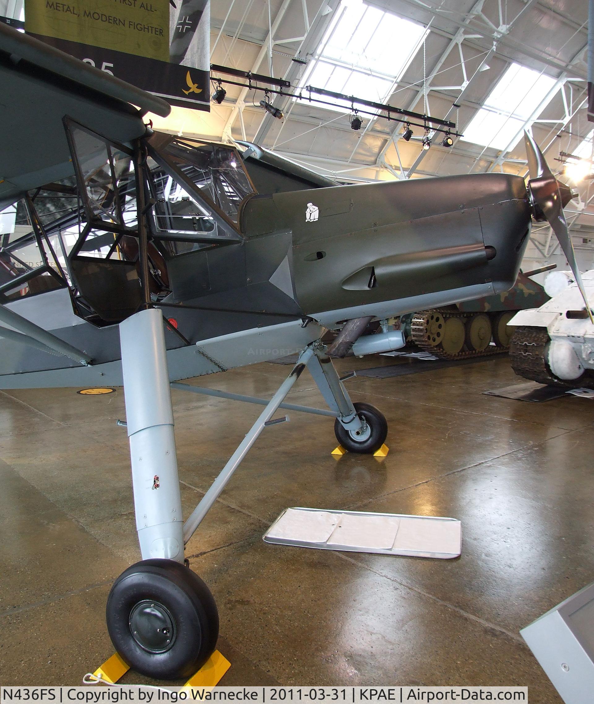 N436FS, Fieseler Fi-156C-2 Storch C/N 4362, Fieseler Fi 156C-2 Storch at the Flying Heritage Collection, Everett WA