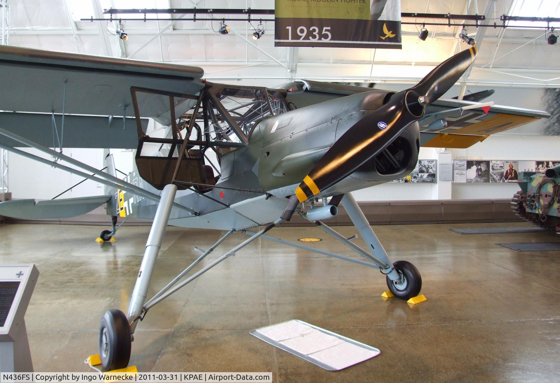 N436FS, Fieseler Fi-156C-2 Storch C/N 4362, Fieseler Fi 156C-2 Storch at the Flying Heritage Collection, Everett WA
