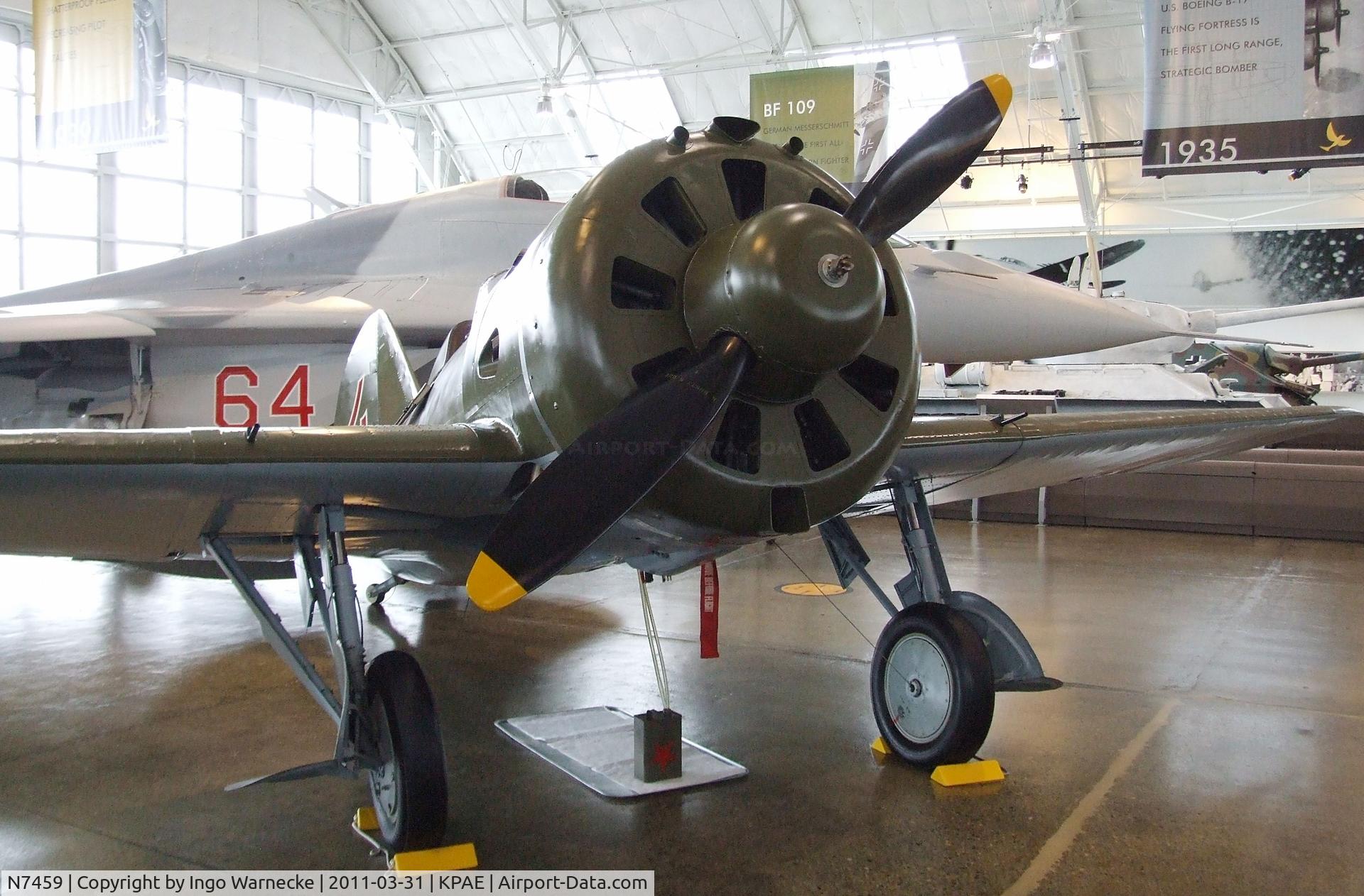 N7459, 1940 Polikarpov I-16 Type 24 C/N 2421014, Polikarpov I-16 Type 24 at the Flying Heritage Collection, Everett WA
