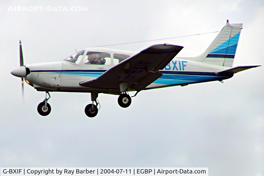 G-BXIF, 1976 Piper PA-28-181 Cherokee Archer II C/N 28-7690404, Piper PA-28-181 Cherokee Archer II [28-7690404] Kemble~G 11/07/2004. Seen here in earlier paint scheme