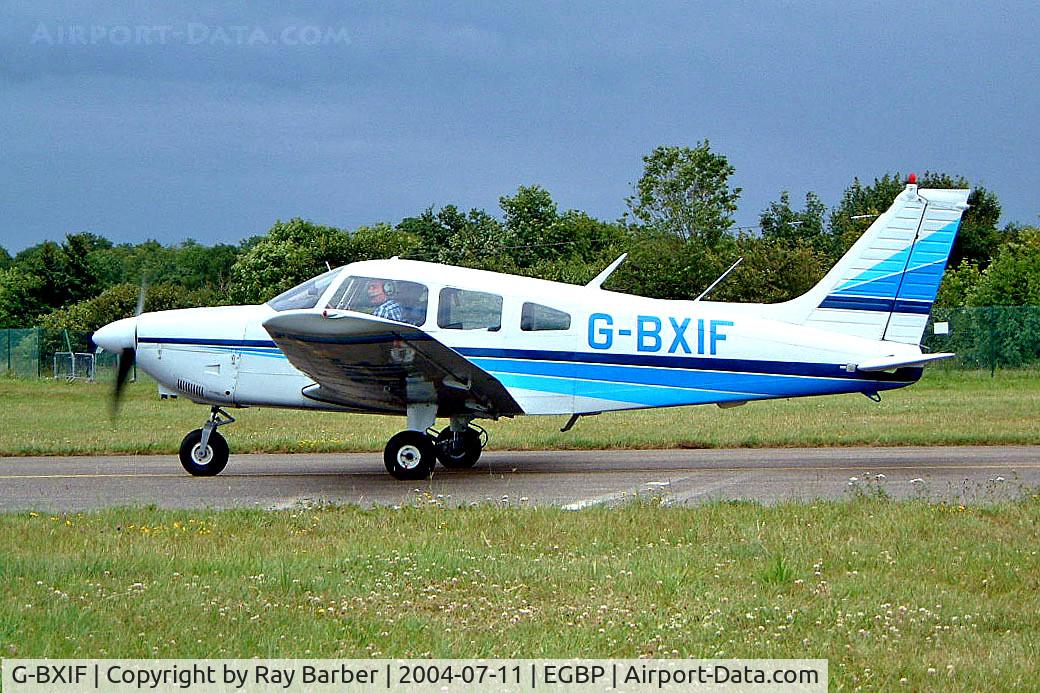 G-BXIF, 1976 Piper PA-28-181 Cherokee Archer II C/N 28-7690404, Piper PA-28-181 Cherokee Archer II [28-7690404] Kemble~G 11/07/2004. Seen taxiing out for departure in a earlier colour scheme.