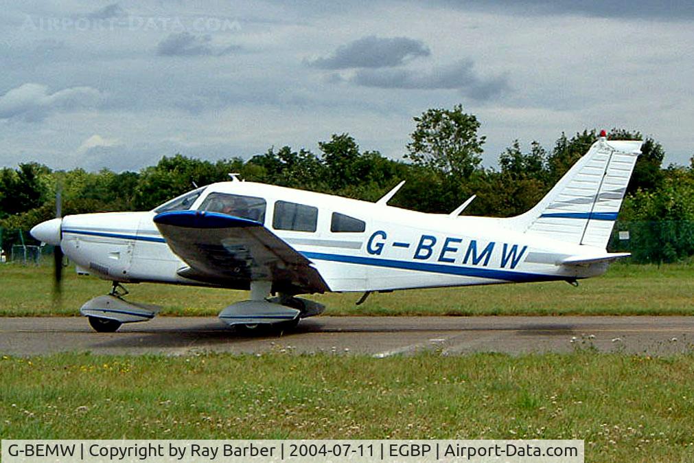 G-BEMW, 1976 Piper PA-28-181 Cherokee Archer II C/N 28-7790243, Piper PA-28-181 Cherokee Archer II [28-7790243] Kemble~G 11/07/2004. Seen taxiing out for departure.
