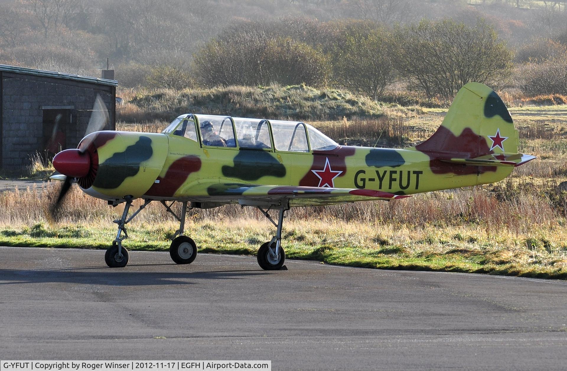 G-YFUT, 1988 Bacau Yak-52 C/N 888410, Visiting Yak-52.