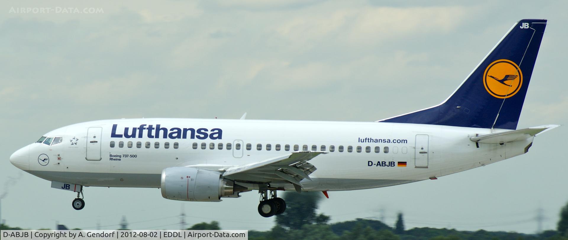D-ABJB, 1991 Boeing 737-530 C/N 25271, Lufthansa, is seen here on short finals at Düsseldorf Int´l (EDDL)