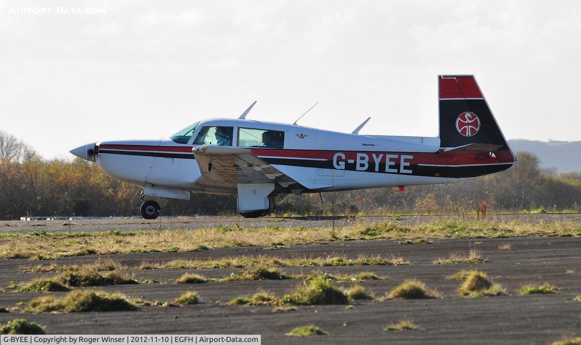 G-BYEE, 1980 Mooney M20K C/N 25-0282, Visiting Mooney.