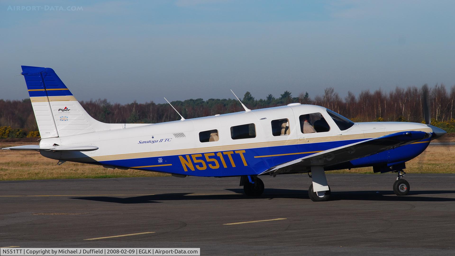 N551TT, 1997 Piper PA-32R-301T Turbo Saratoga C/N 3257026, Blackbushe-based Saratoga