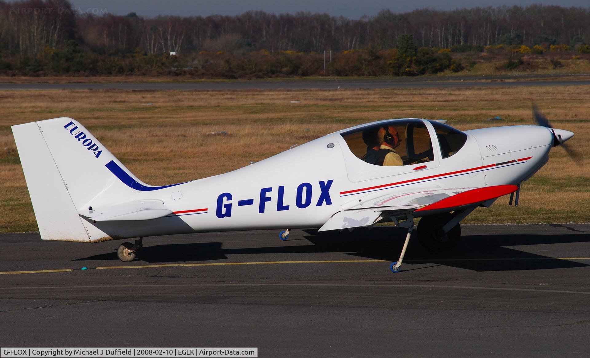 G-FLOX, 1998 Europa Monowheel C/N PFA 247-12732, Visiting Europa at Blackbushe on 10th February 2008