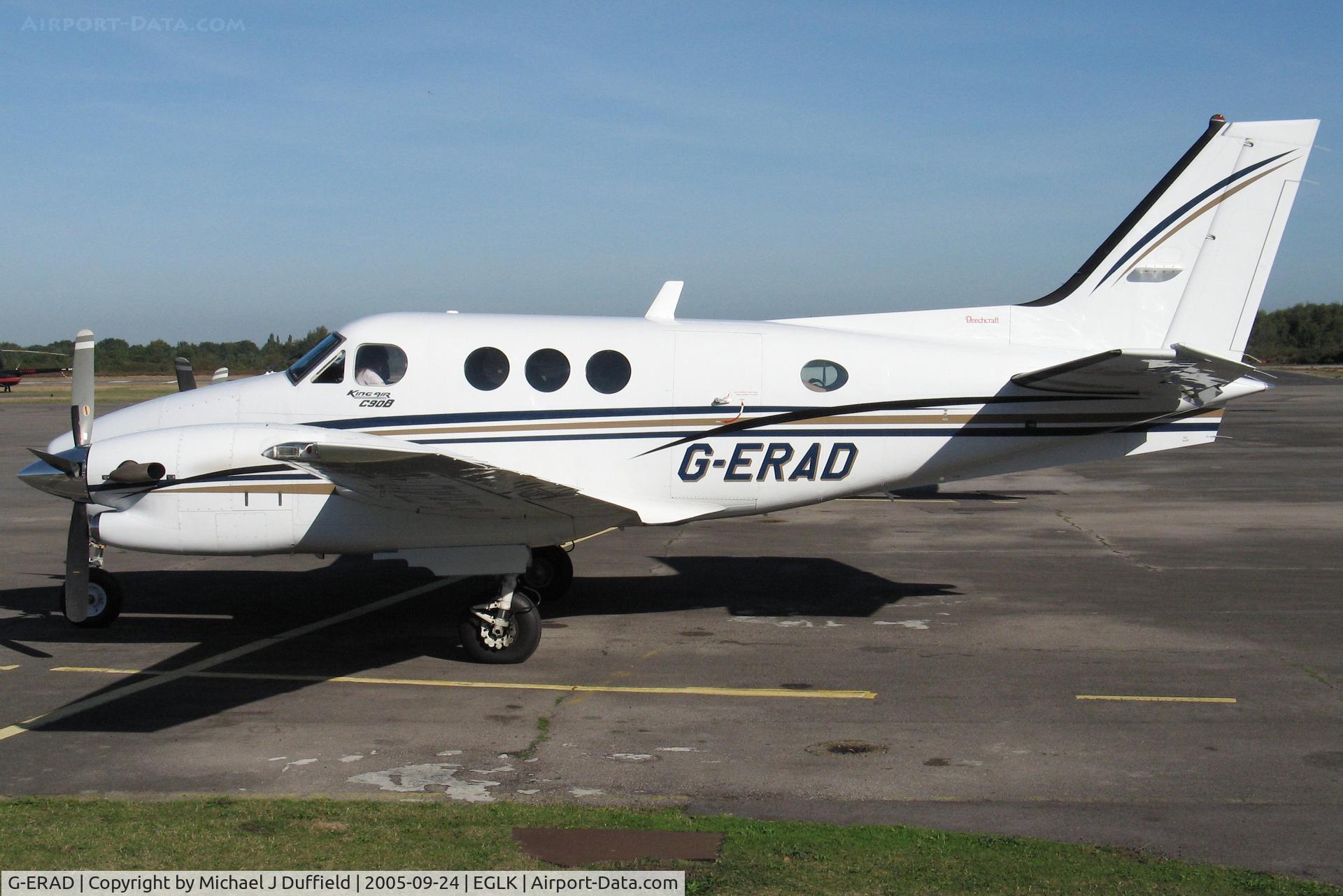 G-ERAD, 1999 Beech C90A King Air C/N LJ-1565, Visiting King Air C90 at Blackbushe on 24th September 2005