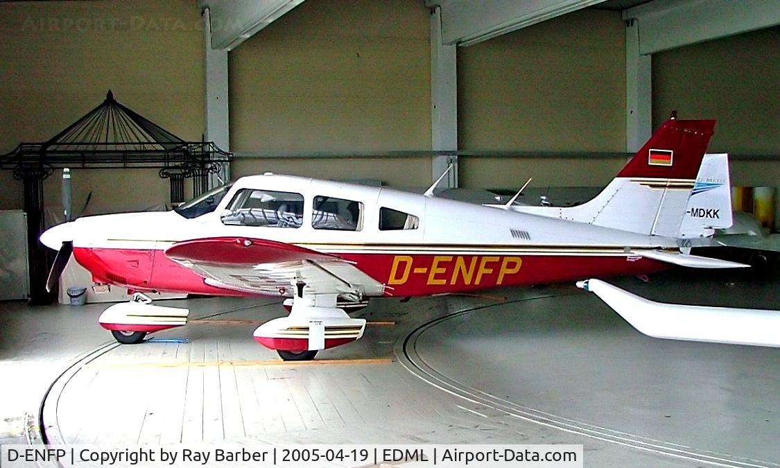 D-ENFP, 1981 Piper PA-28-181 Archer II C/N 28-8190173, Piper PA-28-181 Archer II [28-8190173] Landshut~D 19/04/2005. This was written off on the 2012-07-22 after a forced landing whilst on approach to Donaueschingen~D.