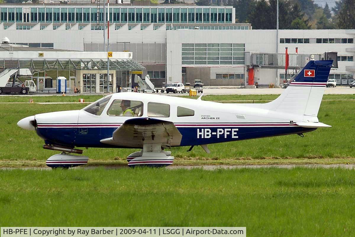 HB-PFE, 1980 Piper PA-28-181 Archer II C/N 28-8090314, Piper PA-28-181 Archer II [28-8090314] Geneva~HB 11/04/2009 .Written off on approach to Pezenas~F on 2012-07-12 and cancelled 2012-08-16.