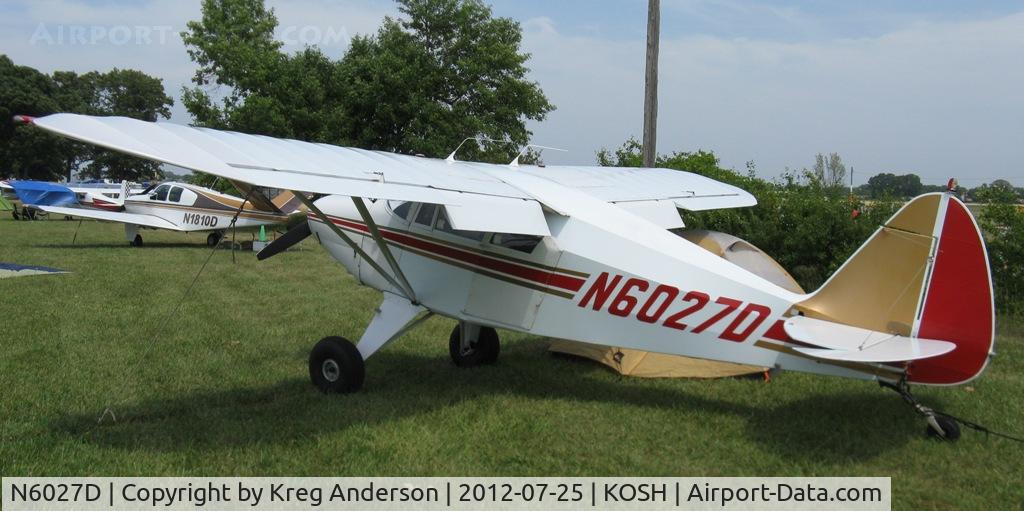 N6027D, 1956 Piper PA-22-150 C/N 22-4680, EAA AirVenture 2012