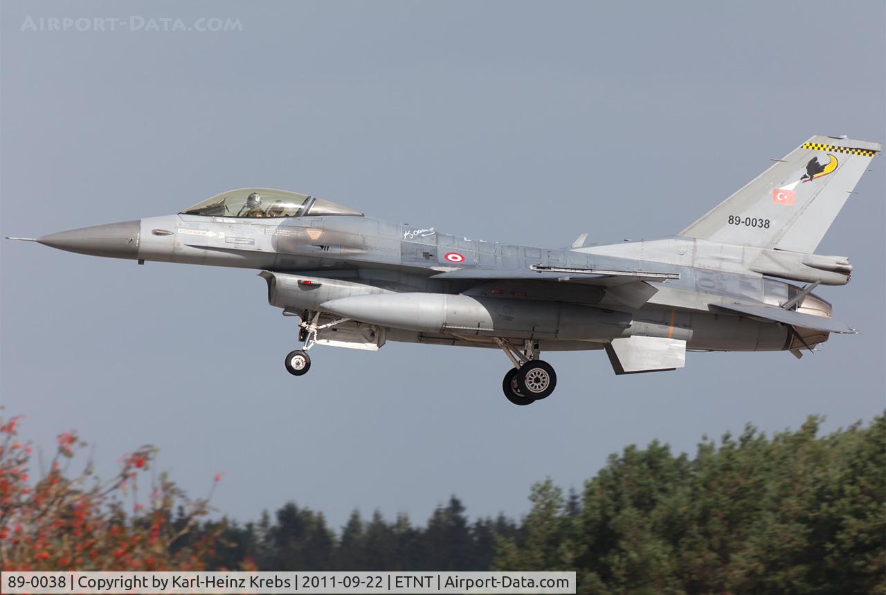 89-0038, 1989 General Dynamics F-16C Fighting Falcon C/N 4R-56, Turkey - Air Force