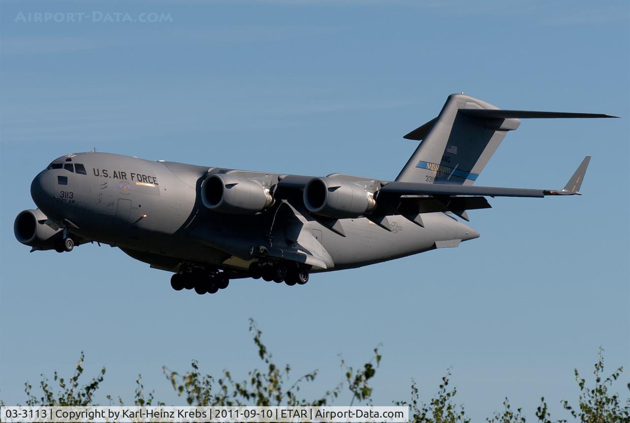 03-3113, 2003 Boeing C-17A Globemaster III C/N P-113, US Air Force - RMS Ramstein Airbase - Germany