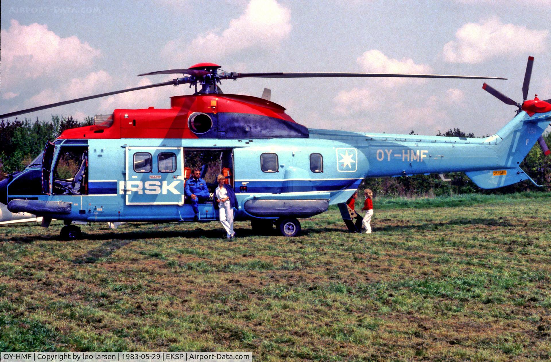 OY-HMF, 1983 Aerospatiale AS-332L Super Puma C/N 2040, Skrydstrup AB Denmark 29.5.83