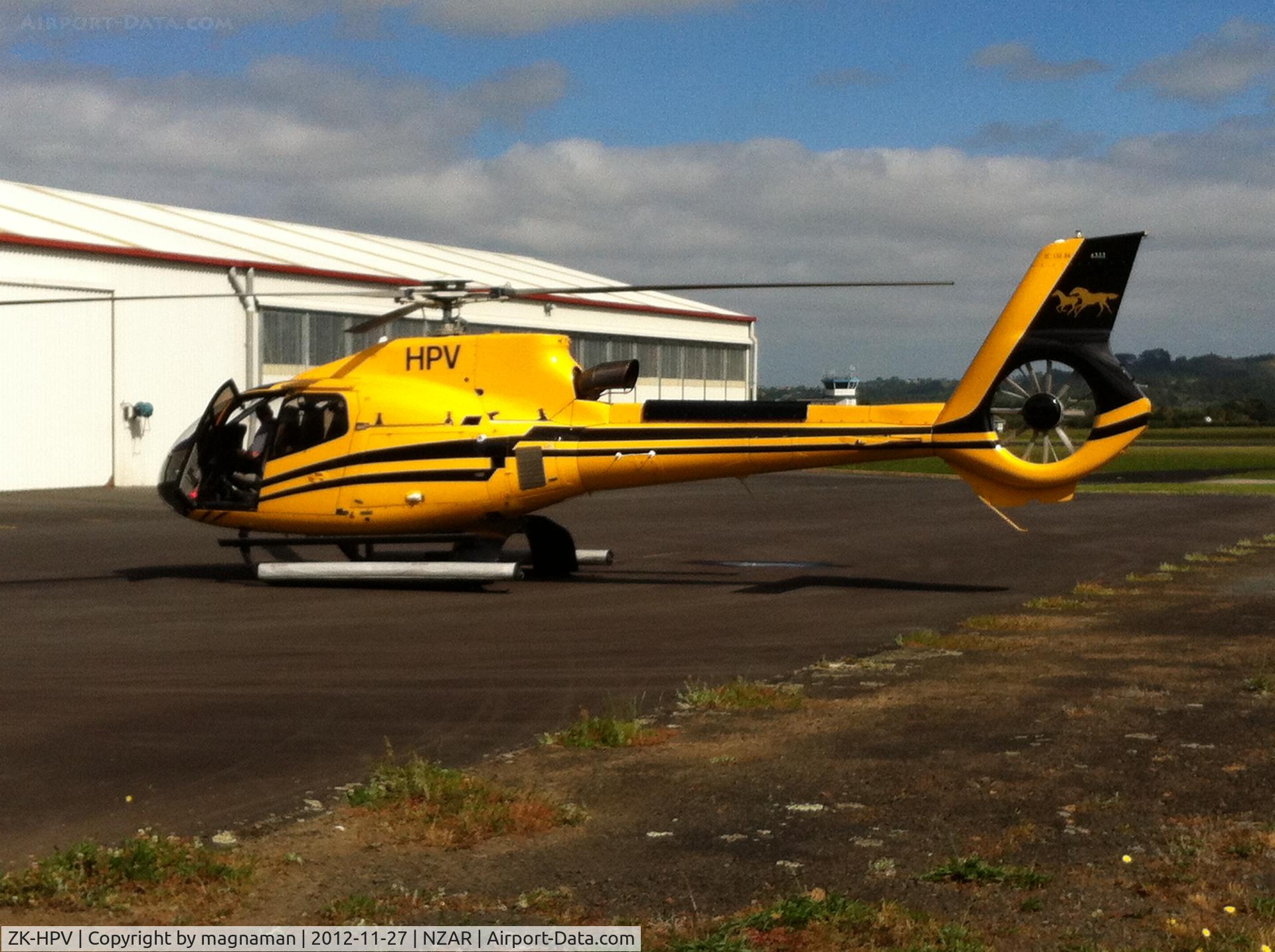 ZK-HPV, Eurocopter EC-130B-4 (AS-350B-4) C/N 4322, Just landed at eurocopter pad