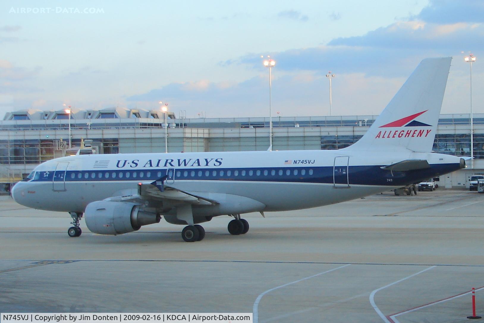 N745VJ, 2000 Airbus A319-112 C/N 1289, US Air 