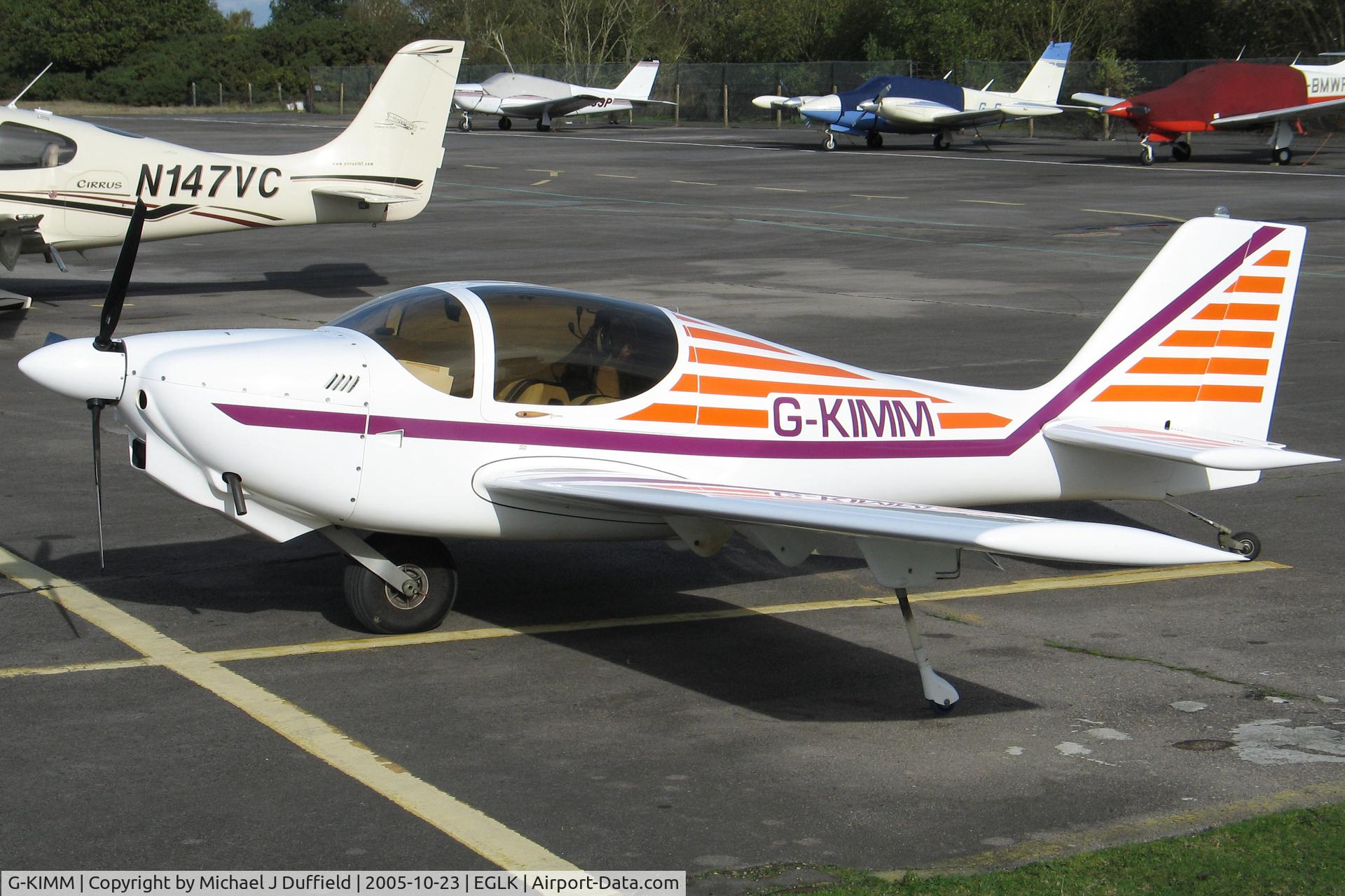 G-KIMM, 2001 Europa XS Monowheel C/N PFA 247-13404, A very pretty Europa seen at Blackbushe on 23rd October 2005