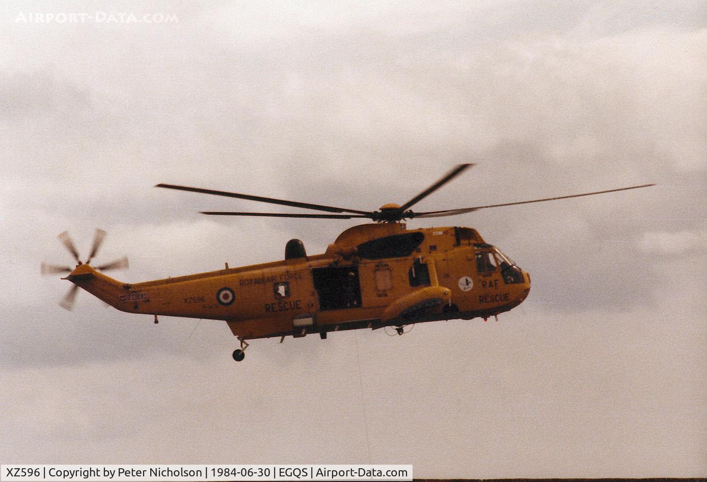 XZ596, 1978 Westland Sea King HAR.3 C/N WA862, Sea King HAR.3 of 202 Squadron on a training exercise in the Moray Firth near RAF Lossiemouth in the Summer of 1984.