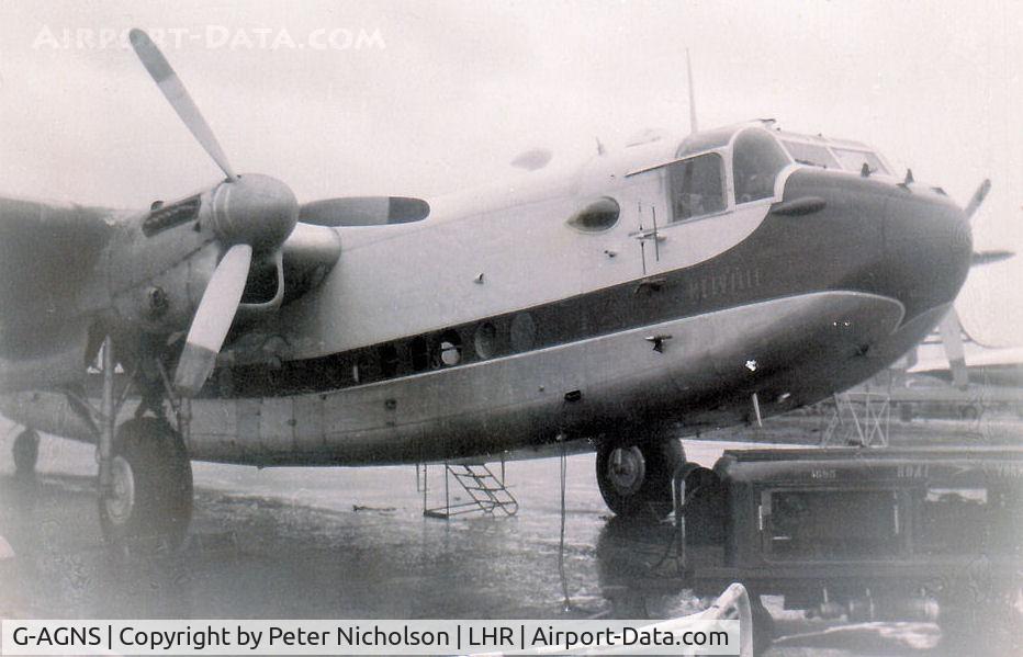G-AGNS, 1945 Avro 685 York C.1 C/N 1220, Avro York of British Overseas Airways Corporation at Heathrow in the Summer of 1952.