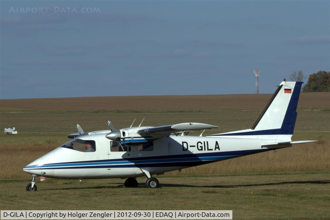 D-GILA, 1976 Partenavia P-68B C/N 52, On taxi to rwy 29...