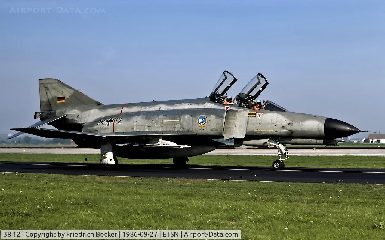 38 12, 1972 McDonnell Douglas F-4F Phantom II C/N 4640, taxying to the flightline at Fliegerhorst Neuburg