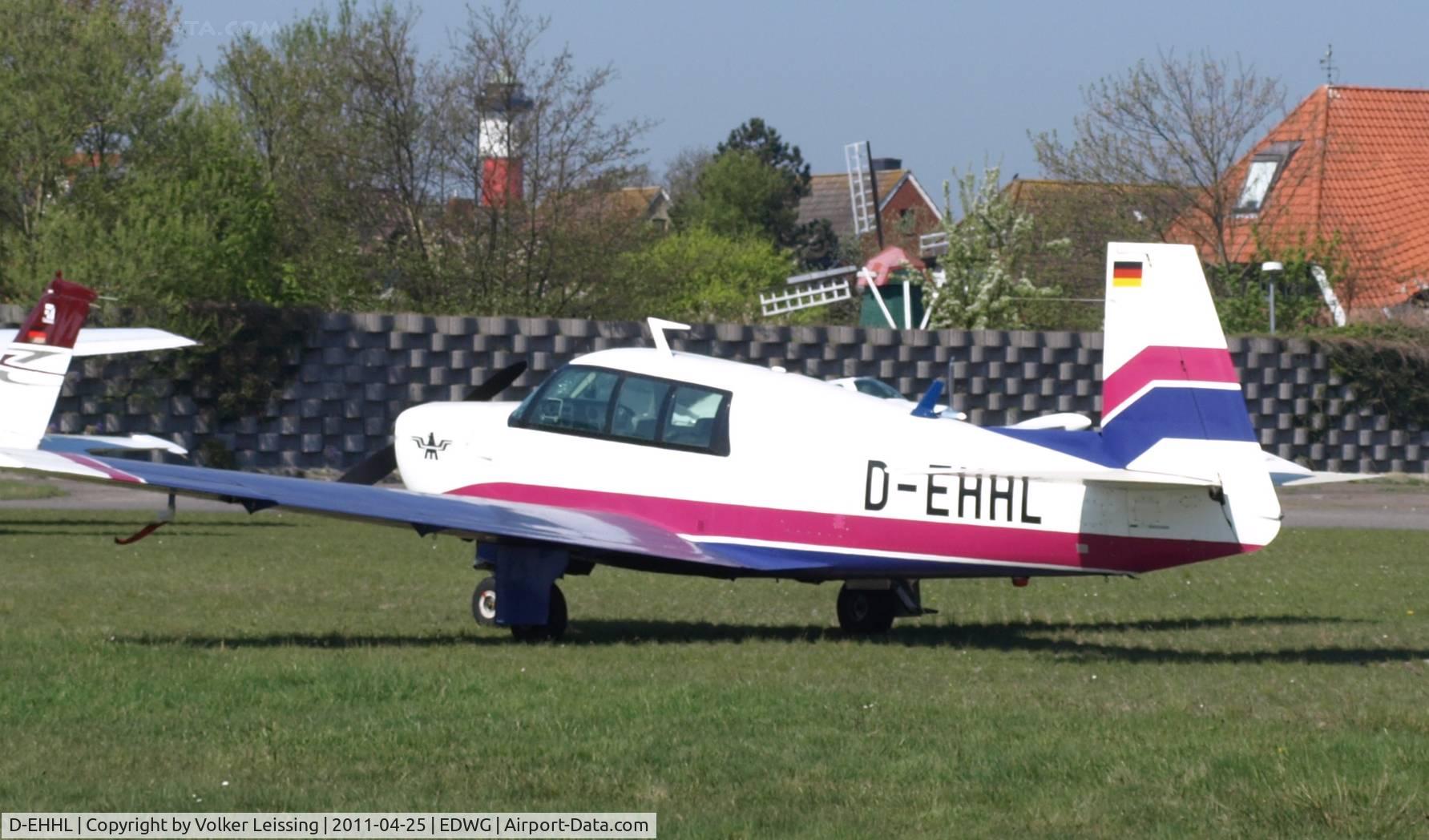 D-EHHL, 1967 Mooney M20F Executive C/N 670325, Parking an Apron at eastern