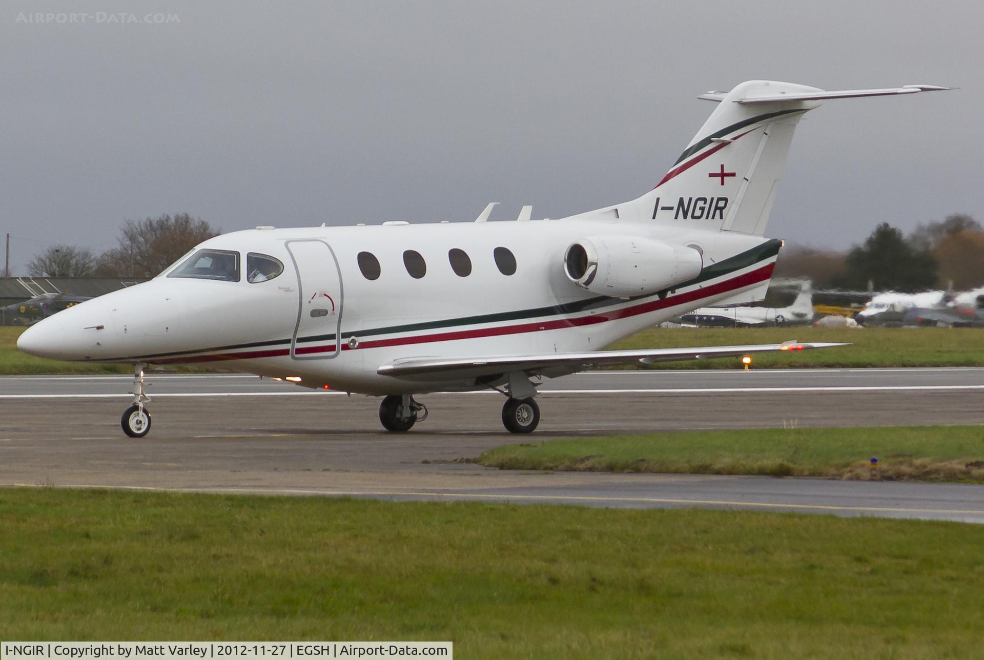 I-NGIR, 2008 Hawker Beechcraft 390 Premier 1A C/N RB-241, Departing EGSH.
