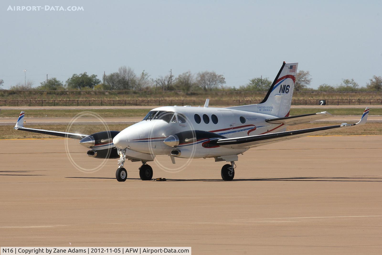 N16, Hawker Beechcraft Corp C90GTI King Air C/N LJ-1994, FAA Beechcraft at Alliance Airport