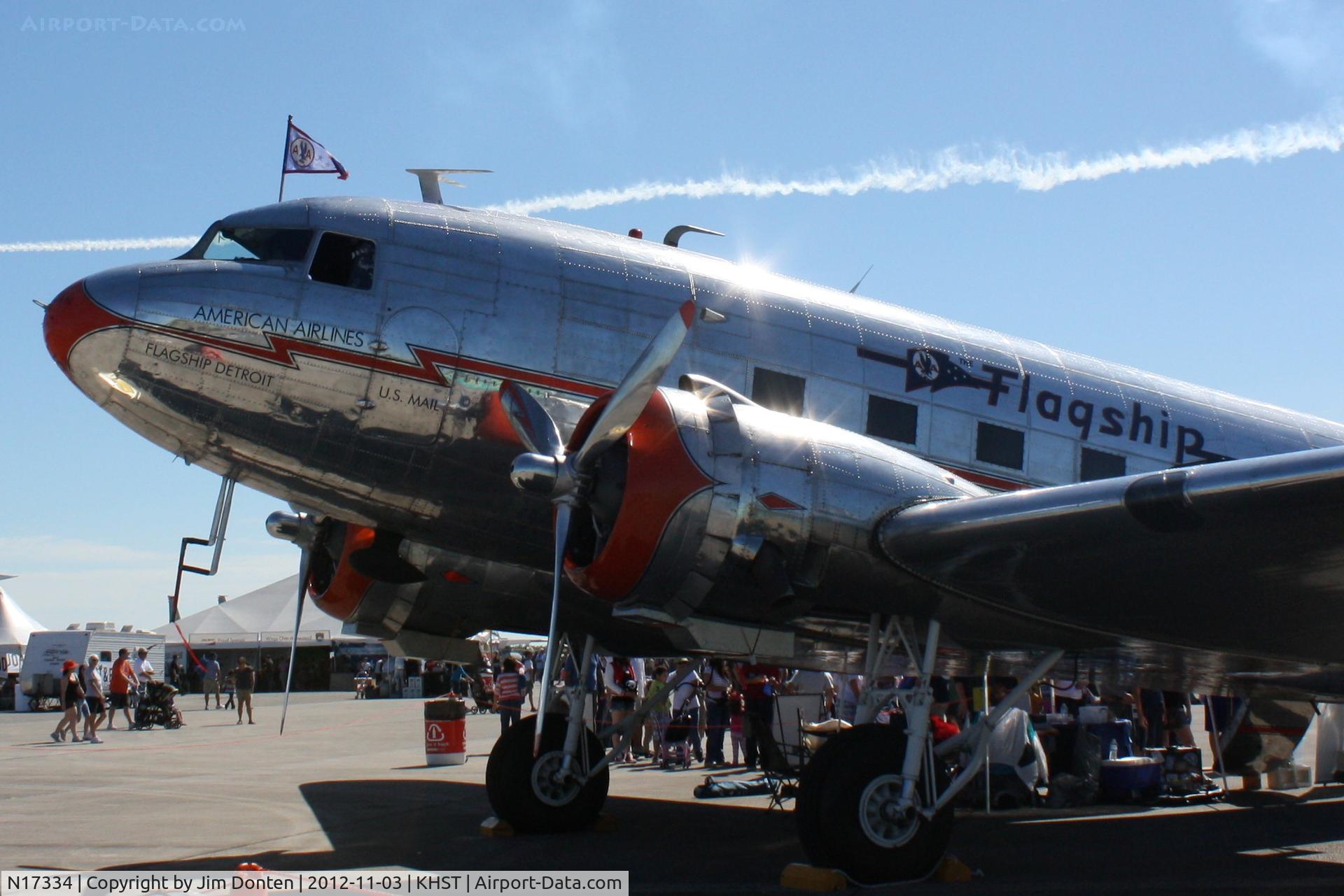 N17334, 1937 Douglas DC-3-178 C/N 1920, Flagship Detroit (NC17334) sits on static display at Wings over Homestead