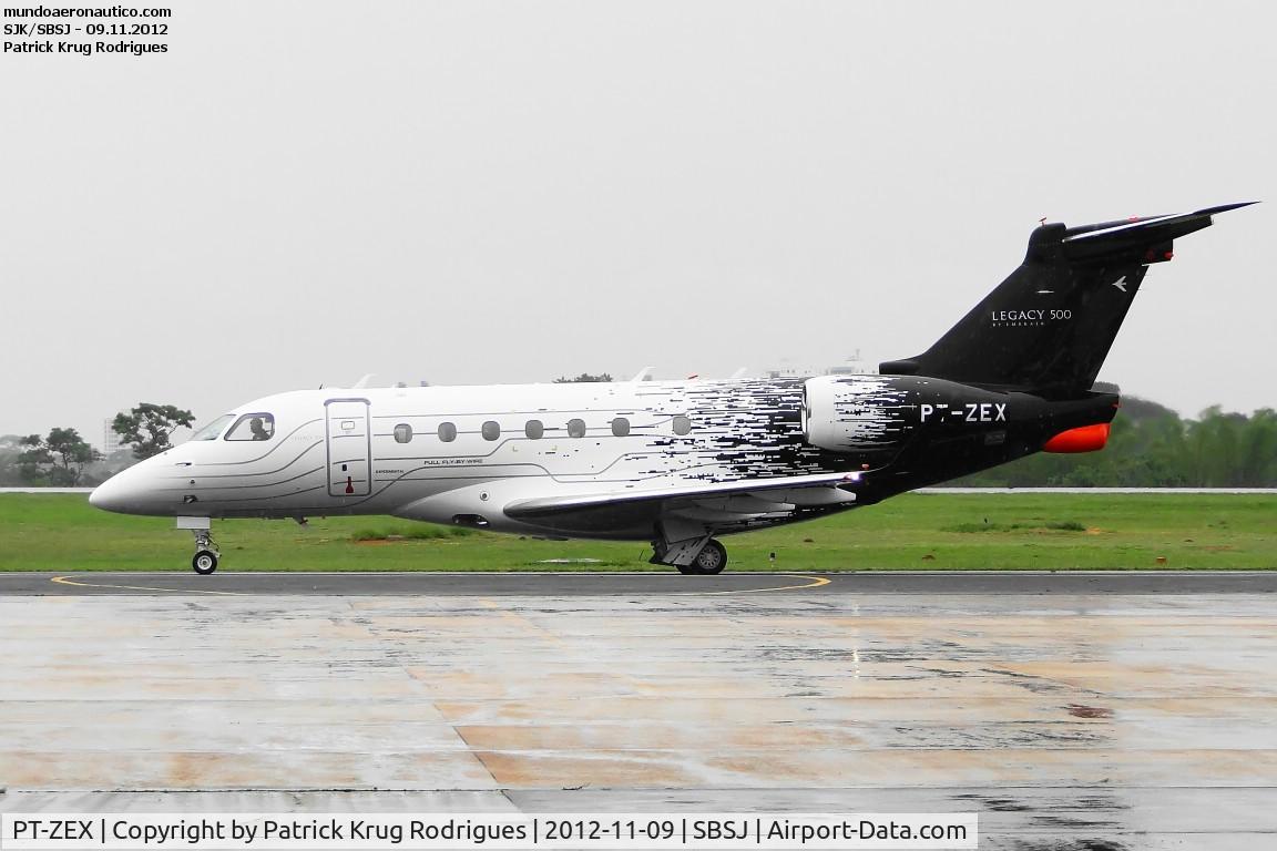 PT-ZEX, 2011 Embraer EMB-550 Legacy 500 C/N 55000001, Picture during ground tests, 18 days before the first flight.