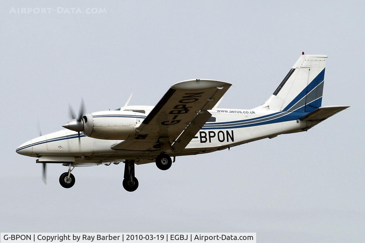 G-BPON, 1975 Piper PA-34-200T Seneca II C/N 34-7570040, Piper PA-34-200T Seneca II [34-7570040] Staverton~G 19/03/2010