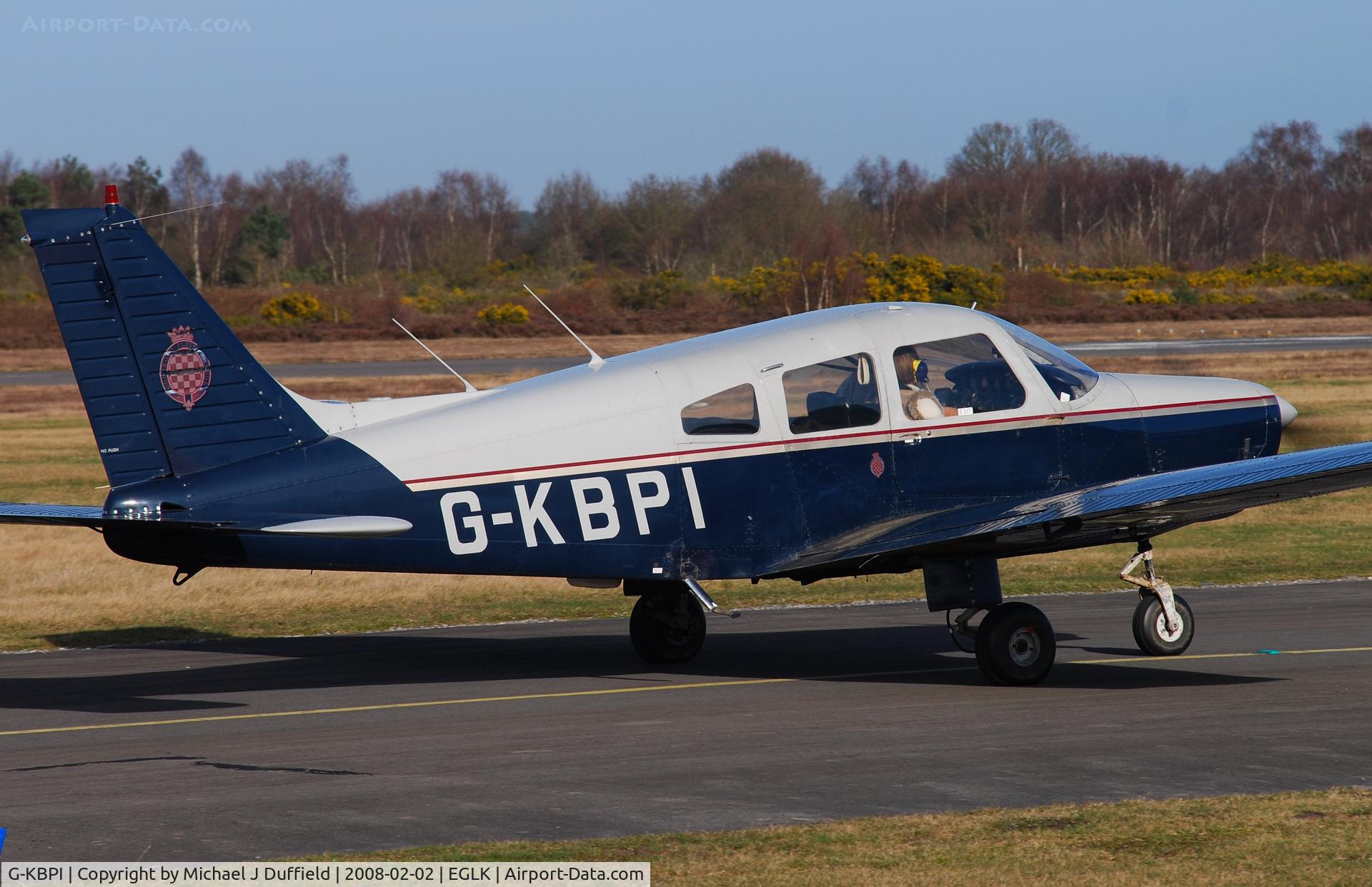 G-KBPI, 1978 Piper PA-28-161 Cherokee Warrior II C/N 28-7816468, PA-28 Warrior visiting Blackbushe on 2nd February 2008