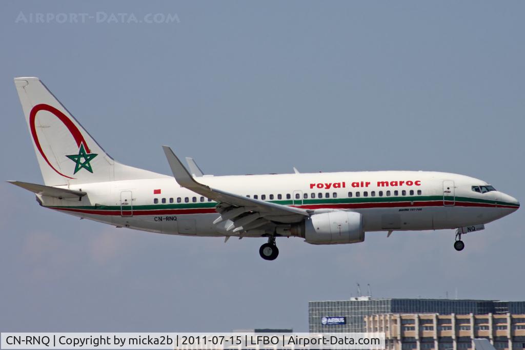 CN-RNQ, 2000 Boeing 737-7B6 C/N 28985, Landing. Scrapped in January 2023.