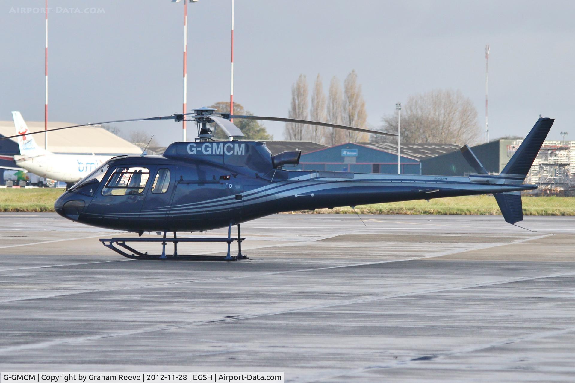 G-GMCM, 2008 Eurocopter AS-350B-3 Ecureuil Ecureuil C/N 4576, Parked at Norwich.