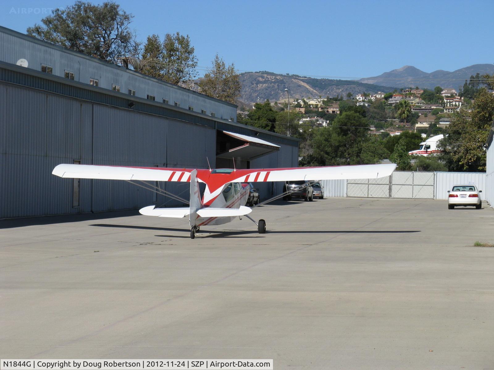 N1844G, 1968 Champion 7KCAB C/N 84, 1968 Champion 7KCAB CITABRIA, Lycoming O-320-B1E 150 Hp, taxi to hangar