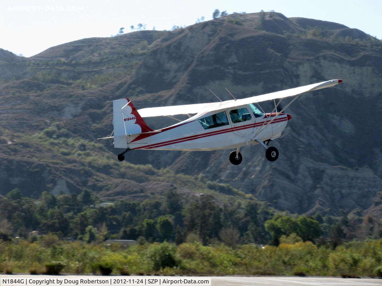 N1844G, 1968 Champion 7KCAB C/N 84, 1968 Champion 7KCAB CITABRIA, Lycoming O-320-B1E 150 Hp, takeoff climb Rwy 22