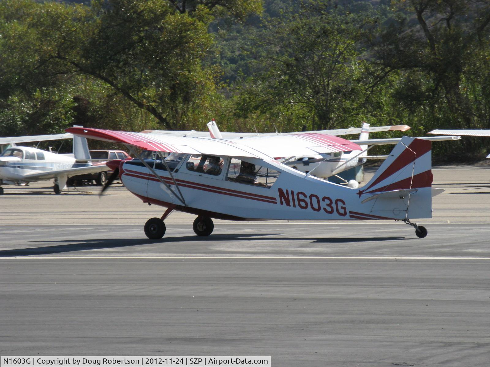 N1603G, 1968 Champion 7ECA Citabria C/N 609, 1968 Champion 7ECA CITABRIA, Lycoming O-235 115 Hp, taxi