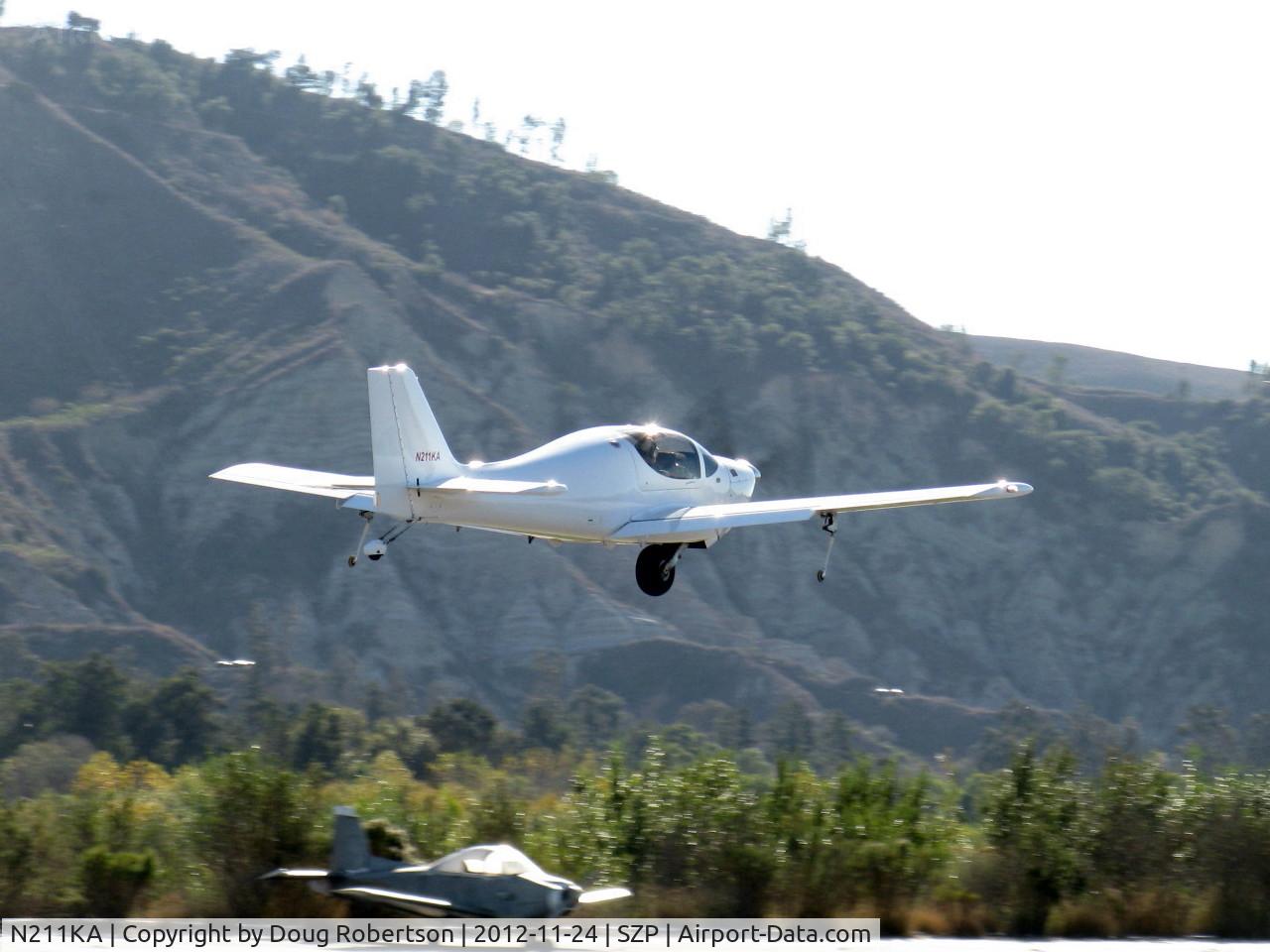 N211KA, Europa XS Monowheel C/N 01, 2003 Klinefelter EUROPA XS, Rotax 914UL Turbocharged 113.4 Hp, Experimental class, takeoff climb Rwy 22