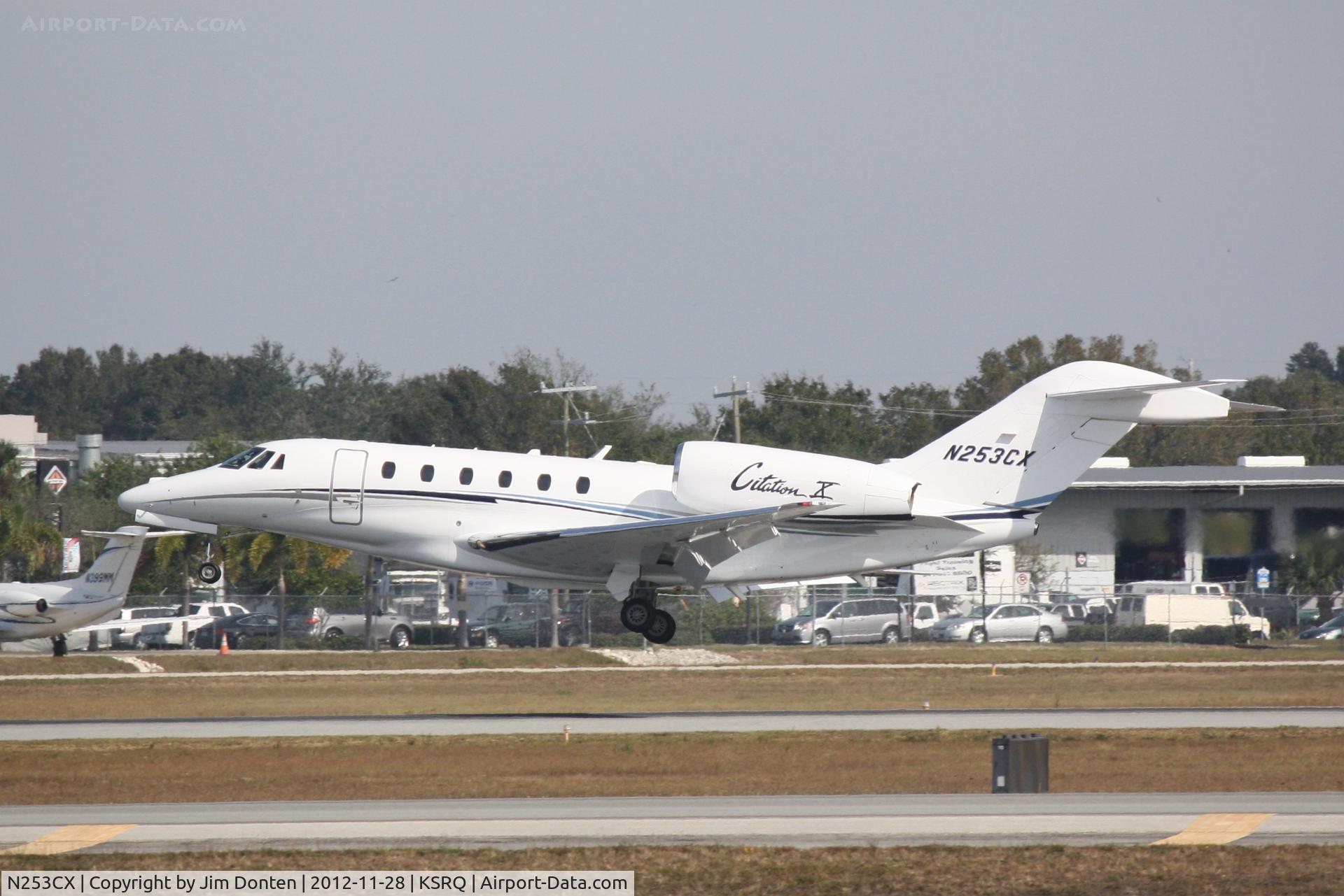 N253CX, 2006 Cessna 750 Citation X Citation X C/N 750-0253, Cessna Citation X (N253CX) arrives at Sarasota-Bradenton International Airport following a flight from Eppley Airfield