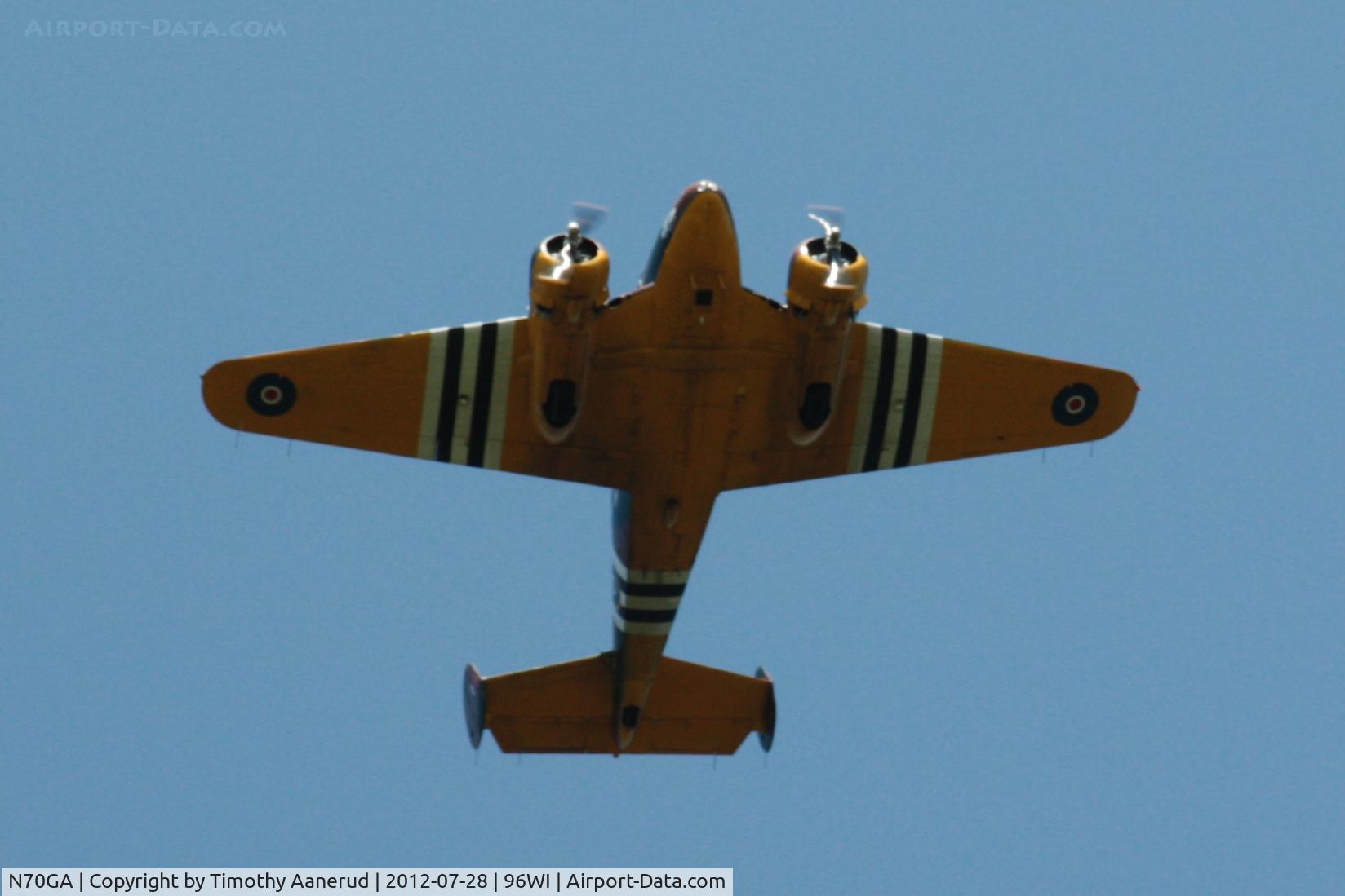 N70GA, 1946 Beech D18S C/N A-177, 1966 Beech D18S, c/n: A-177, overflying Vette Seaplane Base