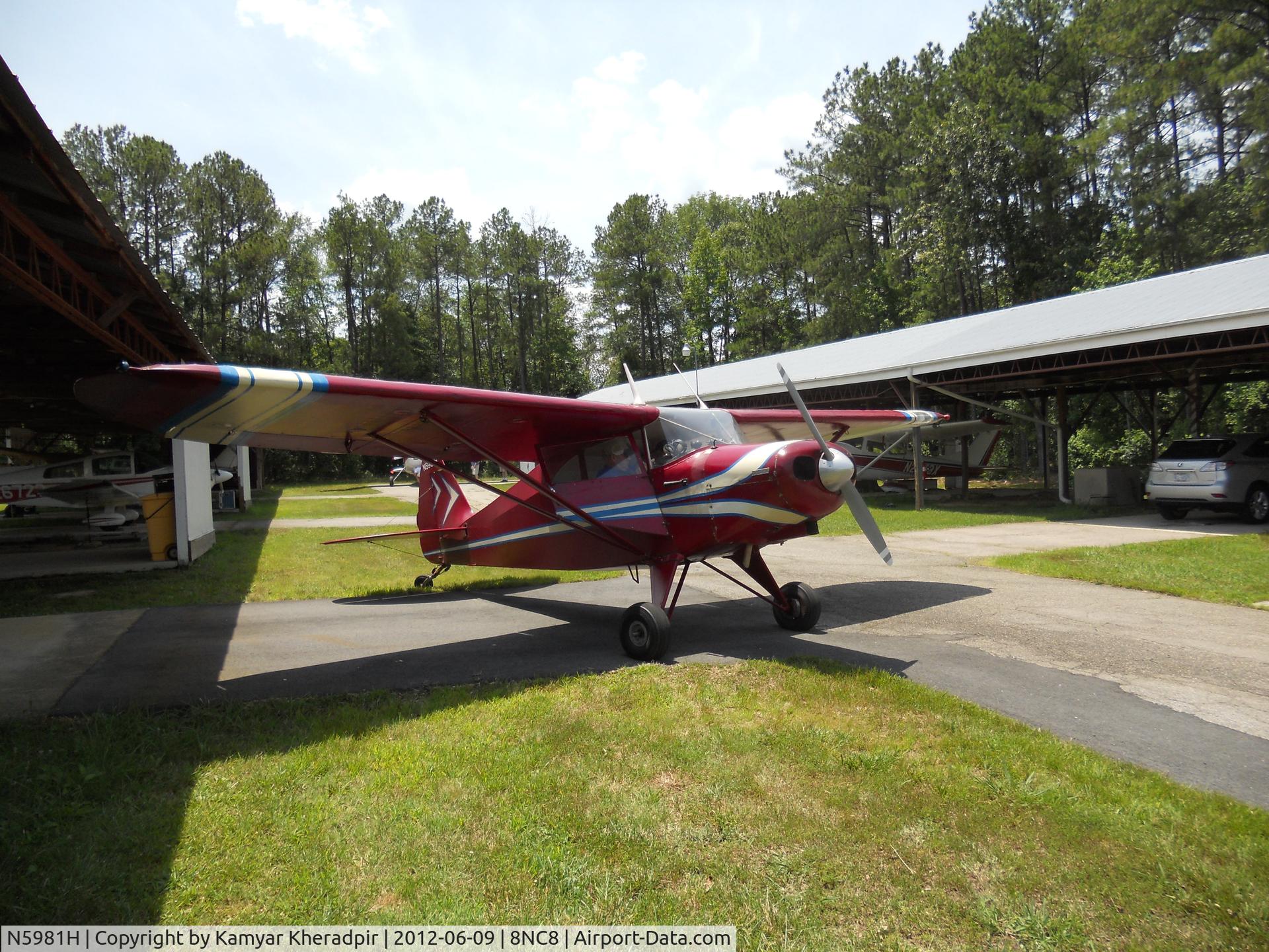 N5981H, 1949 Piper PA-16 Clipper C/N 16-608, Hot and humid day.