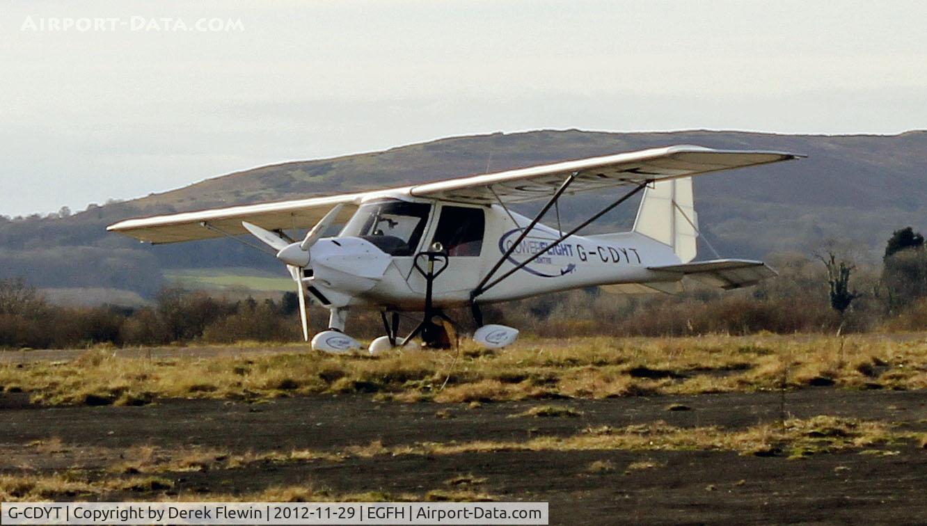 G-CDYT, 2006 Comco Ikarus C42 FB80 C/N 0603-6798, Parked up by the Hunter awaiting wheel repairs.
