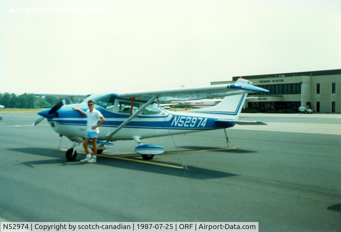N52974, 1974 Cessna 182P Skylane C/N 18262981, 1974 Cessna 182P, N52974, at Norfolk International Airport, Norfolk, VA