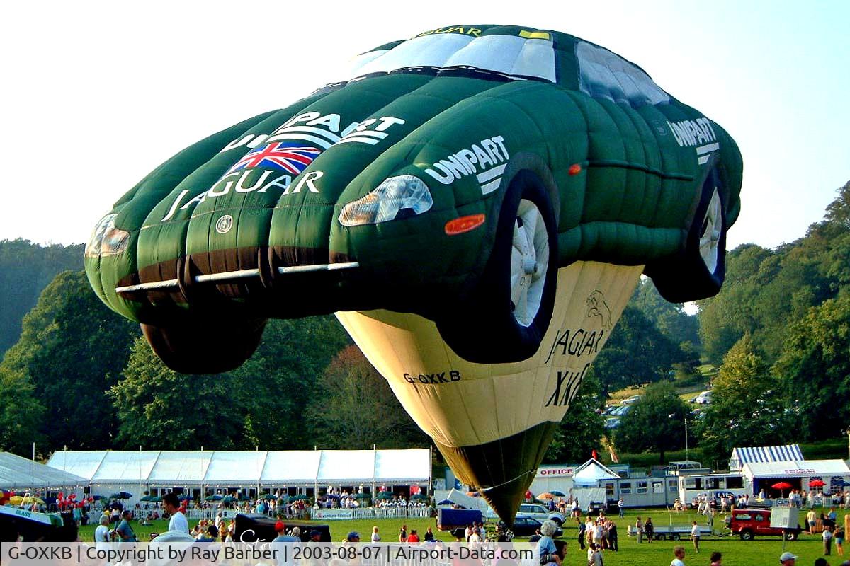 G-OXKB, 1996 Cameron Balloons Sports Car-110 C/N 3941, Cameron SS Jaguar Car-XK8 HAFB [3941] Ashton Court~G 07/08/2003