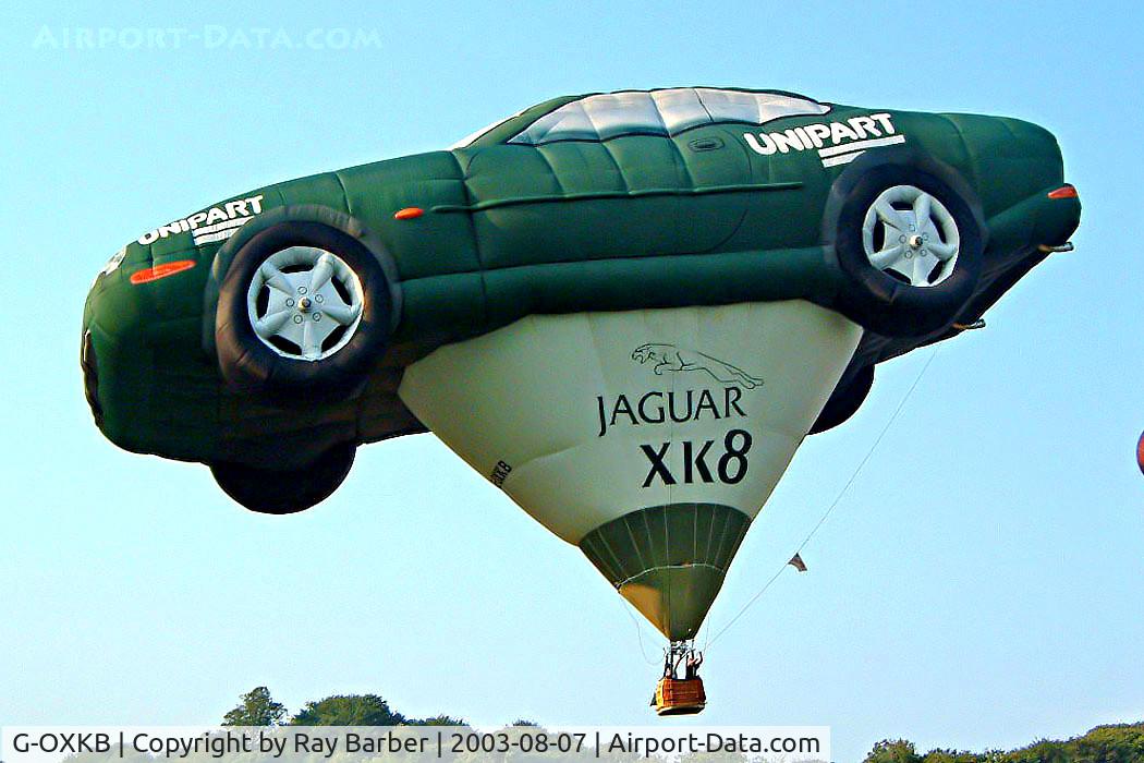 G-OXKB, 1996 Cameron Balloons Sports Car-110 C/N 3941, Cameron SS Jaguar Car-XK8 HAFB [3941] Ashton Court~G 07/08/2003