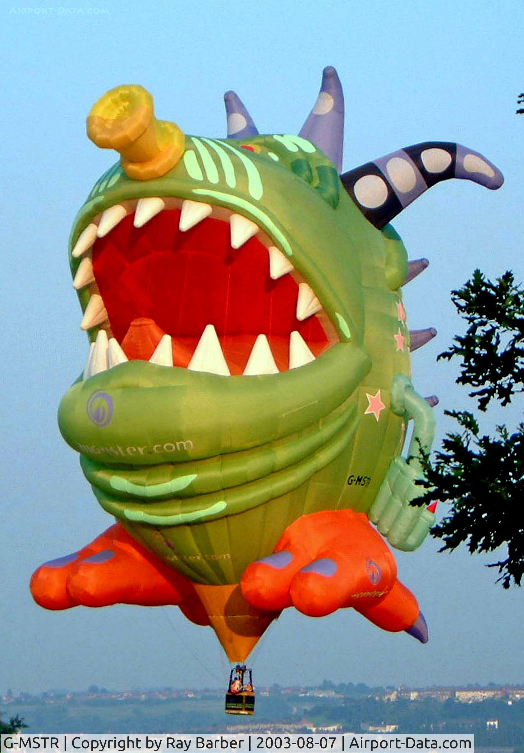 G-MSTR, 2001 Cameron Balloons Monster-110 C/N 4957, Cameron SS Monster-110 HAFB [4957] Ashton Court~G 07/08/2003