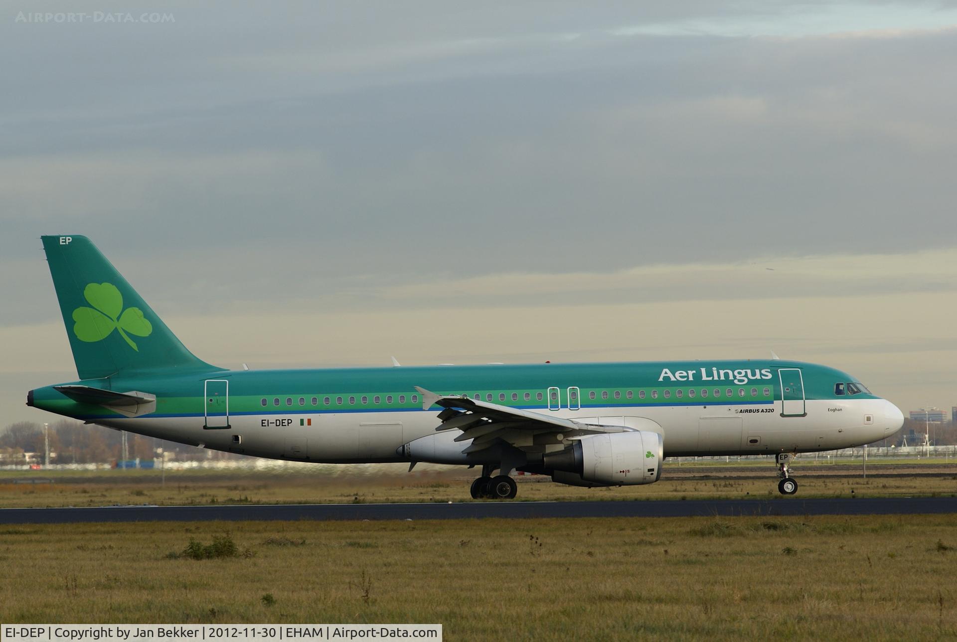 EI-DEP, 2005 Airbus A320-214 C/N 2542, Just after landing on the 