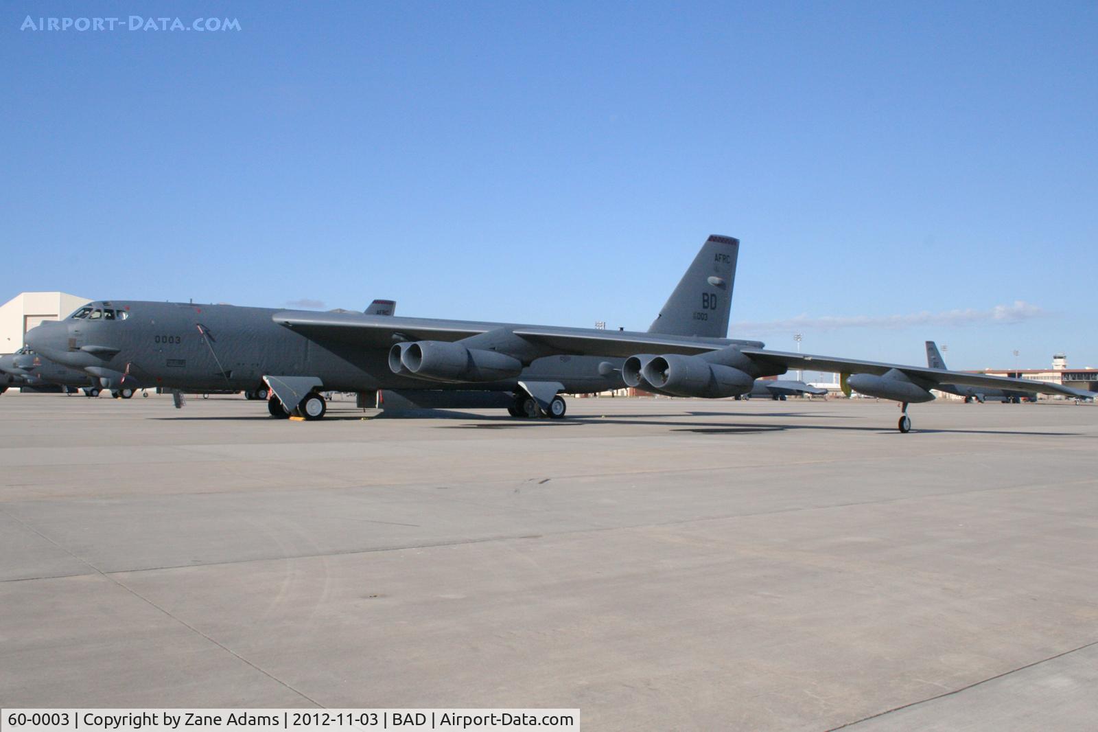 60-0003, 1960 Boeing B-52H Stratofortress C/N 464368, On the ramp at Barksdale AFB