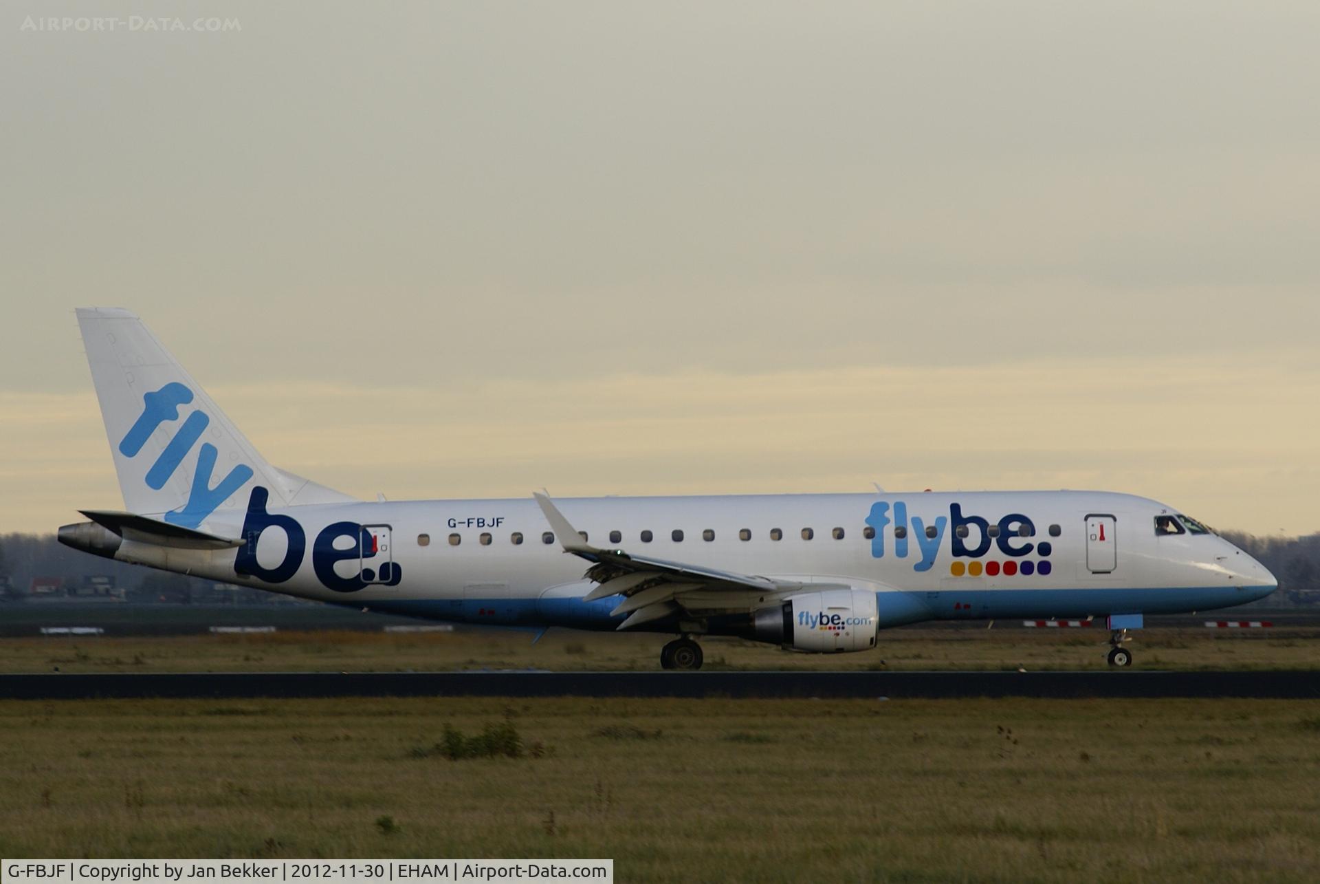 G-FBJF, 2012 Embraer 175STD (ERJ-170-200) C/N 17000341, Just after landing on the 